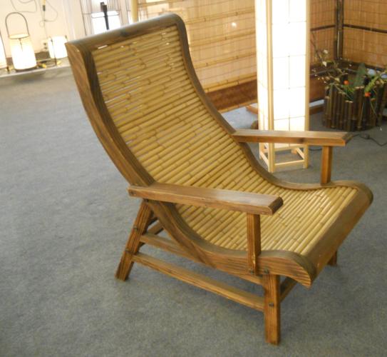 【怀旧 万鸿竹木工艺】传统中式家具/手工木框竹躺椅休闲椅99090